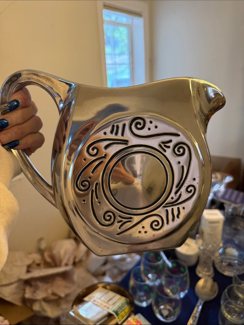 Lenox Silver-Tone Swirl Pitcher